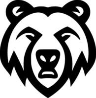 Bear - Black and White Isolated Icon - illustration vector