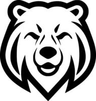 Bear - Black and White Isolated Icon - illustration vector