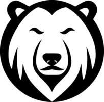 oso - negro y blanco aislado icono - ilustración vector