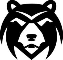 oso - negro y blanco aislado icono - ilustración vector