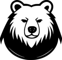 oso, ilustración en blanco y negro vector