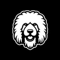 Bichon Frise - Black and White Isolated Icon - illustration vector