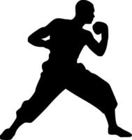 Boxing, Black and White illustration vector