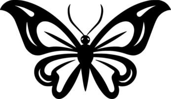 mariposa, negro y blanco ilustración vector