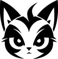 gato, negro y blanco ilustración vector