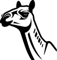 Camel, Black and White illustration vector