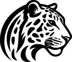 leopardo - minimalista y plano logo - ilustración vector