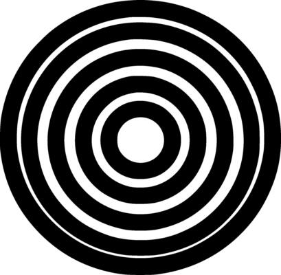 Circle, Minimalist and Simple Silhouette - illustration