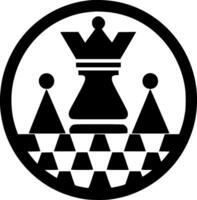 Chess - Black and White Isolated Icon - illustration vector