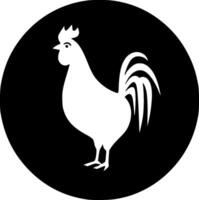 pollo - minimalista y plano logo - ilustración vector