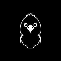 Chicken, Black and White illustration vector