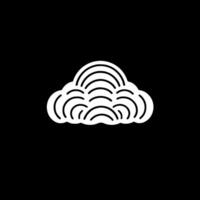 nube - negro y blanco aislado icono - ilustración vector