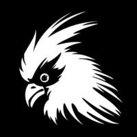 Cockatoo, Black and White illustration vector