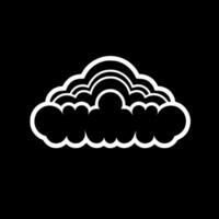 nube, minimalista y sencillo silueta - ilustración vector