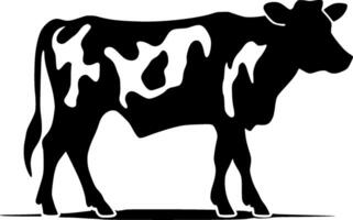 vaca, negro y blanco ilustración vector
