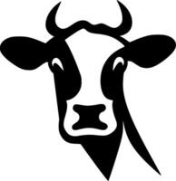 vaca, minimalista y sencillo silueta - ilustración vector