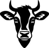 vaca - minimalista y plano logo - ilustración vector