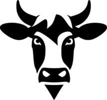 vaca - minimalista y plano logo - ilustración vector