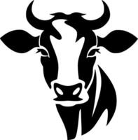 Cow, Minimalist and Simple Silhouette - illustration vector