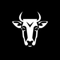 vaca - minimalista y plano logo - ilustración vector