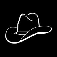 Cowboy Hat, Minimalist and Simple Silhouette - illustration vector