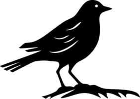 Crow - Black and White Isolated Icon - illustration vector