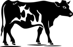 vaca, minimalista y sencillo silueta - ilustración vector