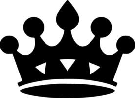 Crown - Black and White Isolated Icon - illustration vector