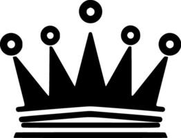 Crown, Black and White illustration vector