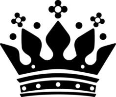 Crown - Black and White Isolated Icon - illustration vector