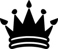 Crown - Black and White Isolated Icon - illustration vector