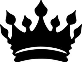 Crown - Black and White Isolated Icon - illustration vector
