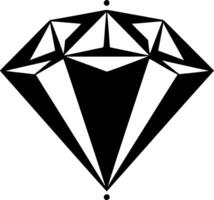Diamond, Black and White illustration vector