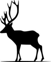 Deer, Black and White illustration vector