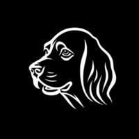 perro, negro y blanco ilustración vector