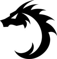 Dragon, Black and White illustration vector