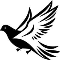 paloma pájaro - minimalista y plano logo - ilustración vector