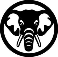 elefante, negro y blanco ilustración vector