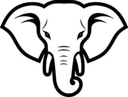 elefante - minimalista y plano logo - ilustración vector