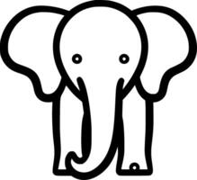 Elephant, Black and White illustration vector