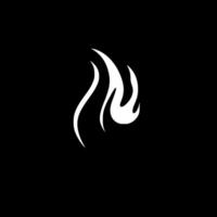 fuego - minimalista y plano logo - ilustración vector