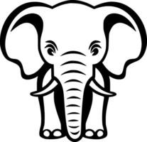 Elephant, Minimalist and Simple Silhouette - illustration vector