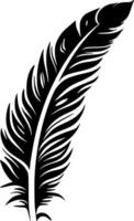 Feather, Minimalist and Simple Silhouette - illustration vector