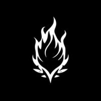 Fire, Minimalist and Simple Silhouette - illustration vector