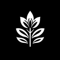 Flower - Black and White Isolated Icon - illustration vector