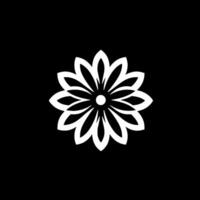 Flower, Black and White illustration vector