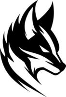 Fox, Black and White illustration vector