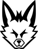 Fox, Black and White illustration vector