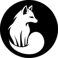 Fox, Black and White illustration vector