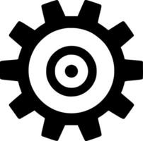 Gear - Black and White Isolated Icon - illustration vector